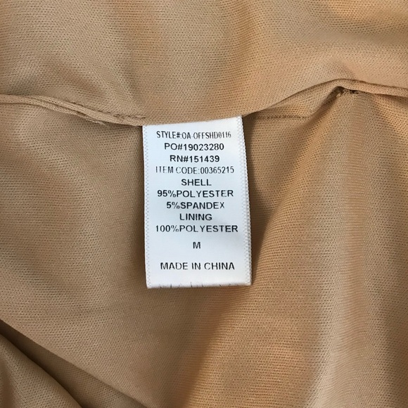 🔴 4/$15 H&M gold sexy fitted shirred & ruched ss mini party dress size M in EUC - Picture 13 of 14